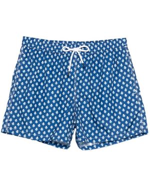 Fedeli Strandshorts Met Trekkoord En Patroon - Blauw