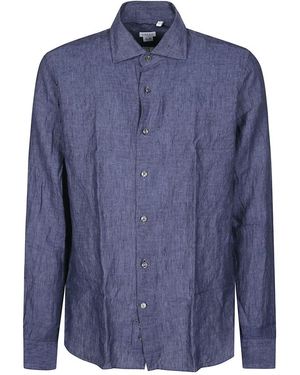 Orian Long Sleeve Slim Shirt - Blauw