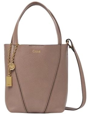 Chloé Tassen ,Bruin ,Leer Kleine Woody Tote Bag