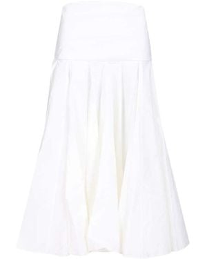 Jacquemus Draped Skirt With Godets - Weiß