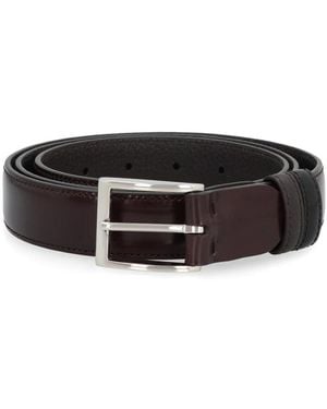 Hogan Wendegürtel Aus Leder - Schwarz