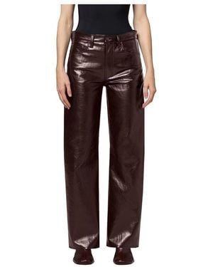Agolde Straight Trousers - Rojo