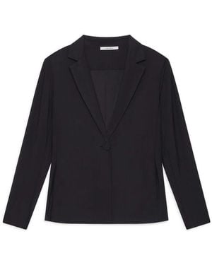 Maliparmi Schwarze Jersey-Jacke - Blau