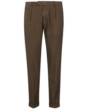 BRIGLIA Suit Trousers - Brown