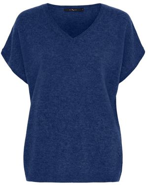 Btfcph Feinstrick-T-Shirt Aus Kaschmir & Merinowolle - Blau