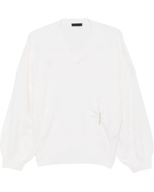 Liu Jo V-Neck Knitwear - Blanc