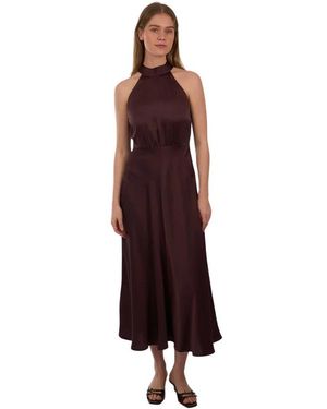 Samsøe & Samsøe Satin Midi Dress - Rot