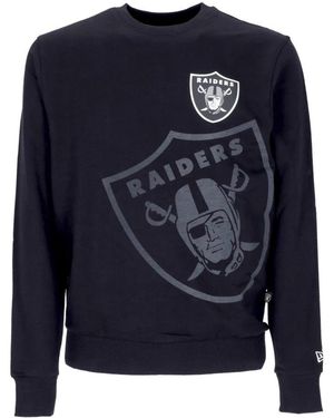 KTZ Lichtgewicht Sweatshirt Voor Met Ronde Hals Nfl Washed Pack Graphic Crewneck Lasrai Zwart - Blauw