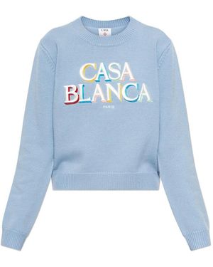 CASABLANCA Stacked Logo Jumper - Blau