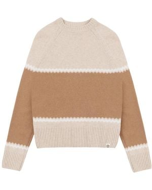 Colmar Wol Trui Met Jacquardpatroon - Naturel