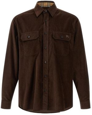 Burberry Overhemden ,Bruin ,Katoen Cadoc Shirt