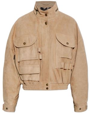 Balmain Jassen ,Leather Jassen - Naturel
