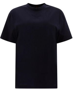 MCM Blauw T-Shirt Voor Vrouwen - Zwart
