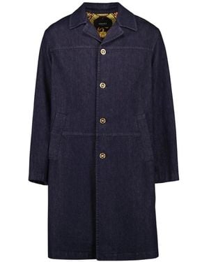 Versace Single-Breasted Coats - Blue