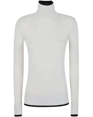 TOTEME Fitted Ribbed Top - Wit