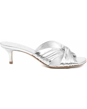 Le Monde Beryl Heeled Mules - White