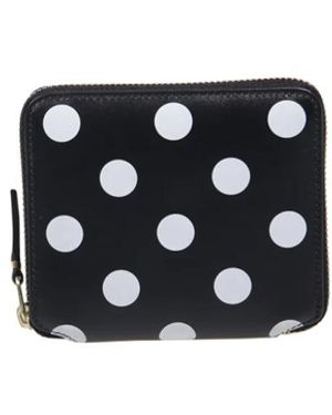 Comme des Garçons Dots Zip Around Geldbörse - Schwarz