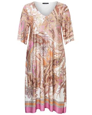 Ana Alcazar Kleedjes ,Veelkleurig ,Polyester Paisley Midi Jurk - Roze