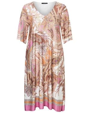 Ana Alcazar Kleedjes ,Veelkleurig ,Polyester Paisley Midi Jurk - Roze