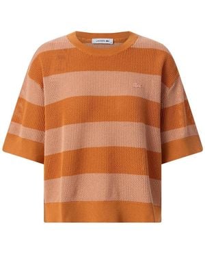Lacoste Round-Neck Knitwear - Orange