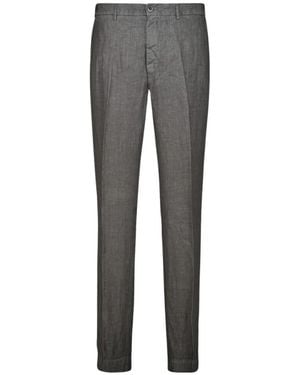 120% Lino Leinen Anzughose - Grau