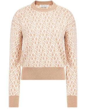 Nina Ricci Round-Neck Knitwear - Neutro