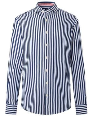 Hackett Hemd Mit Breiten Streifen - Blau