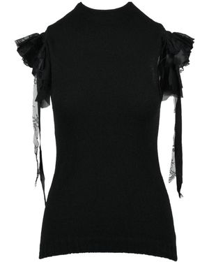 Alberta Ferretti Gilet Con Drappi - Zwart