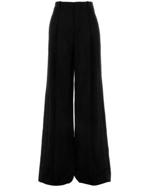 Saint Laurent High-Waisted Wide-Leg Hosen - Schwarz