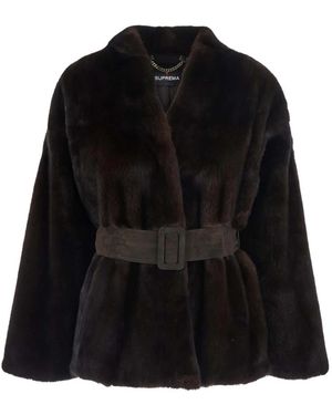 Suprema Belted Coats - Nero