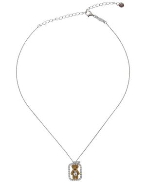 YVMIN Inlaid Mini Bear Necklace - Mettallic