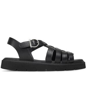 Barbour Schoenen ,Zwart ,Leer Otterburn Fisherman Sandalen