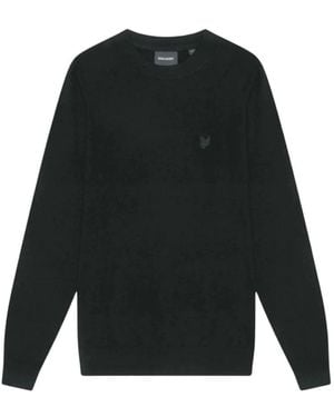Lyle & Scott Round-Neck Knitwear - Black