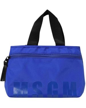 MSGM Stilvolle Logo-Tote-Tasche - Blau