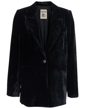 Semicouture Fluwelen Blazer - Zwart