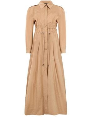 Alberta Ferretti Shirt Dresses - Natural