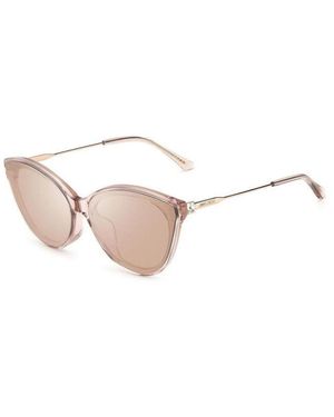 Jimmy Choo Occhiali da sole in metallo rosa con lenti degradate - Neutro