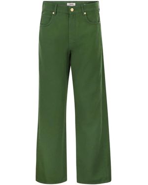 Max Mara Jeans ,Groen ,Katoen Smmonorata 5-Pocket Broek