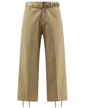 Sacai Broeken ,Wide Broeken - Naturel
