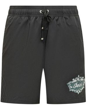 Amiri Badmode ,Zwart ,Polyester Chateau Crest Zwembroek - Grijs