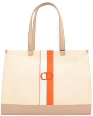 Twinset Tote Bags - Natural