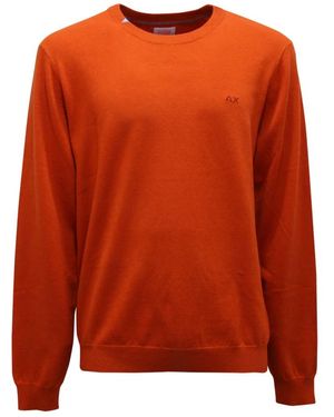Sun 68 Round-Neck Knitwear - Orange