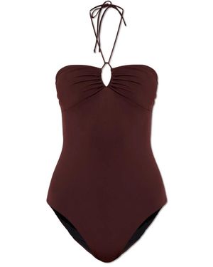 Tory Burch Halter Badeanzug - Braun