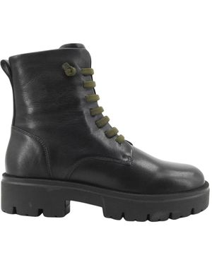 Geox Schoenen ,Zwart ,Leer Lace-Up Boots