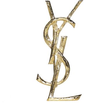 Saint Laurent Accessoires ,Geel ,Cassandre Broche - Metallic