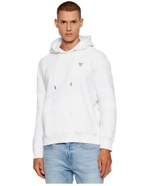 Guess Sweat À Capuche Logo - Wit