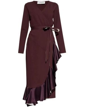 Lanvin Wrap Dresses - Purple