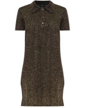 A.P.C. Jurk Met Lurexgaren - Groen