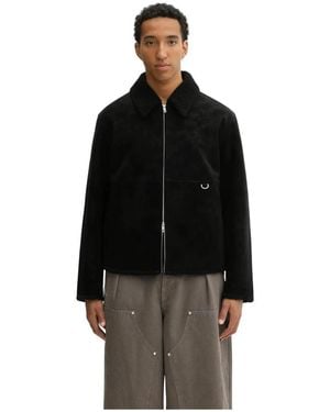 Represent Jassen ,Zwart ,Leer Faux Shearling Jacket
