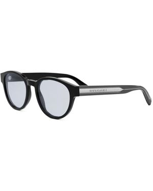 BVLGARI Brille Mit Runden Gläsern - Schwarz